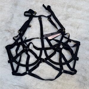 Victoria's Secret Black Harness Bra